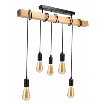 BERGE LED závesné stropné svietidlo 5x E27 Loft