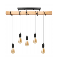 BERGE LED závesné stropné svietidlo 5x E27 Loft