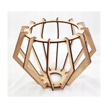 BERGE LED závesné stropné svietidlo, drevený trám, 2xE27, brilantný drevený luster