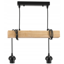 BERGE LED závesné stropné svietidlo, drevený trám, 2xE27, luster Loft Brylant