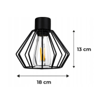 BERGE LED závesné stropné svietidlo, drevený trám, 2xE27, luster Loft Brylant