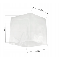 BERGE LED závesné stropné svietidlo, drevený trám, 2xE27, Luster Milk Cube