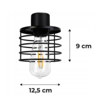 BERGE LED závesné stropné svietidlo, drevený trám, 3xE27, loft pružina