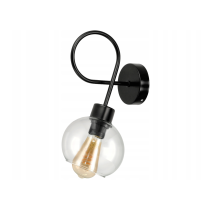 BERGE LOFT LED nástenné stropné svietidlo 1xE27 priehľadná sklenená guľa