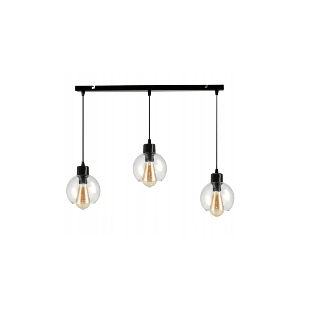 BERGE Nastaviteľné LED stropné svietidlo 3x E27 sklenená guľa