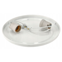 BERGE Okrúhle biele prisadené stropné svietidlo N/T 2x E27 + 2x LED žiarovka