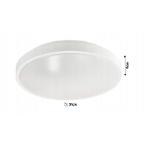 BERGE Okrúhle biele prisadené stropné svietidlo N/T 2x E27 + 2x LED žiarovka