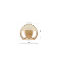 BERGE Tienidlo stropnej lampy Amber globe