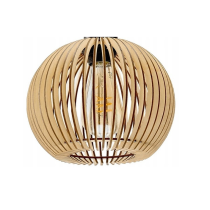 BERGE Závesné stropné svietidlo LED drevený trám 2xE27 Dense Ball Luster Luca