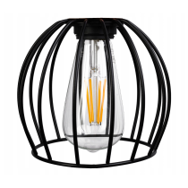 BERGE Závesné stropné svietidlo LED drevený trám 2xE27 Luster Wire ball