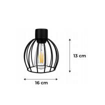 BERGE Závesné stropné svietidlo LED drevený trám 2xE27 Luster Wire ball