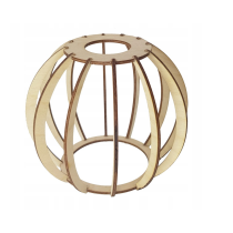 BERGE Závesné stropné svietidlo LED drevený trám 2xE27 Wooden Ball Luster