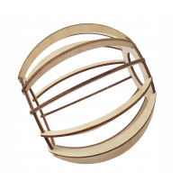 BERGE Závesné stropné svietidlo LED drevený trám 2xE27 Wooden Ball Luster