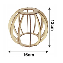 BERGE Závesné stropné svietidlo LED drevený trám 2xE27 Wooden Ball Luster