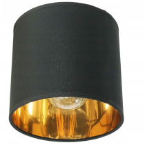 BERGE Závesné stropné svietidlo LED drevený trámový 2xE27 Luster Loft Lampshade Gold