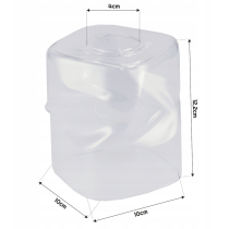 BERGE Závesné stropné svietidlo, LED E27 luster, sklo, rolovacie, priehľadné