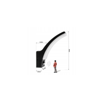 BERGE LED nástenné svietidlo 12W - 800lm - vonkajšie s pohybovým čidlom