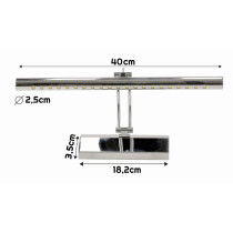 BERGE LED kúpeľňové nástenné svietidlo nad zrkadlo 5W 40cm studená