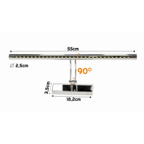 BERGE LED kúpeľňové nástenné svietidlo - 50cm - 7W - teplá biela