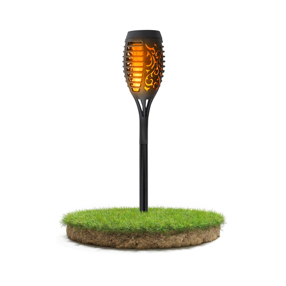 BERGE LED solárna lampa s dekoratívnym plameňom