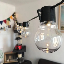 BERGE Solárna lampa 5m + 20 žiaroviek Garden Solar IP44 Vonkajšie