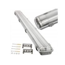 BERGE Hermetické svietidlo 120cm + 2x LED trubica - neutrálna biela