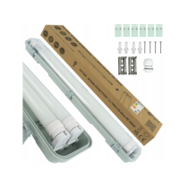 ECOLIGHT Hermetické svietidlo 60cm + 2x LED trubica neutrálna biela - SET