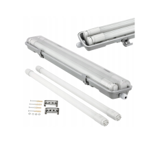 BERGE Hermetické svietidlo 60cm + 2x LED trubica studená biela