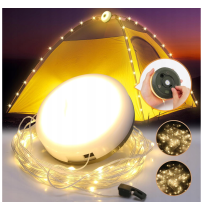 BERGE Kempingová lampa nabíjacia LED girlanda na rolke 10m WW IPX4