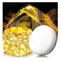 BERGE Kempingová lampa nabíjacia LED girlanda na rolke 10m WW IPX4