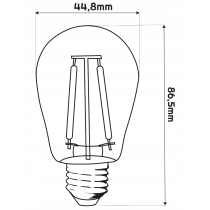 BERGE LED žiarovka E27 2W 2700 s teplým vláknom pre girlandy