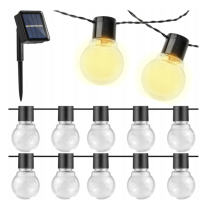 BERGE Solárne reťazové svetlo záhradné LED girlanda vonkajšie 5m 10LED IP44