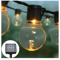 BERGE Solárne reťazové svetlo záhradné LED girlanda vonkajšie 5m 10LED IP44