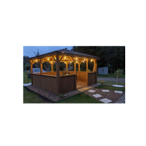 BERGE Záhradná girlanda 15m + 16x 1W LED žiarovka