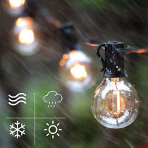 BERGE Záhradná girlanda 30m - 100x LED žiarovka G40 230V