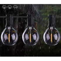 BERGE Záhradná girlanda 30m - 100x LED žiarovka G40 230V
