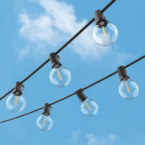 BERGE Záhradná girlanda 30m - 100x LED žiarovka G40 230V