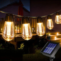 BERGE Záhradná solárna girlanda 20 LED 5 metrov Solárne žiarovky na balkón