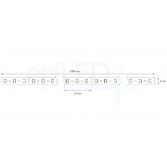 epiLED – 5m LED pásik Flex-120 – 9.6W, 120xSMD, 8mm, IP20, 24V DC - Neutrálna biela (NW) / 4000°K