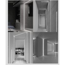ECO LIGHT - Hliníkový profil do sadrokartónu 2m, elox + opálové tienidlo + 2x krytky