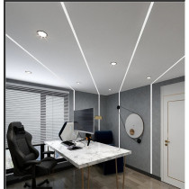 ECO LIGHT - Hliníkový profil do sadrokartónu 2m, elox + opálové tienidlo + 2x krytky