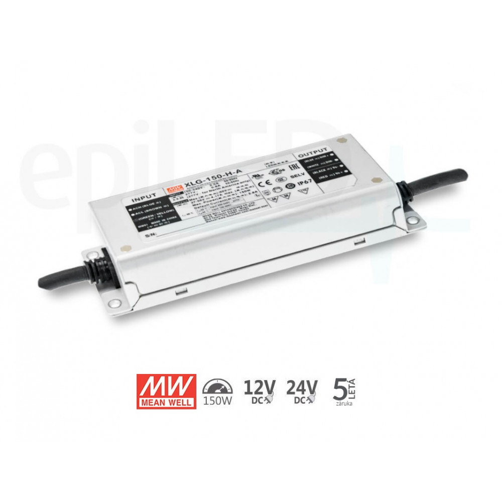 Mean Well - napájací zdroj typ XLG-150-12-A – 150W - 12V DC