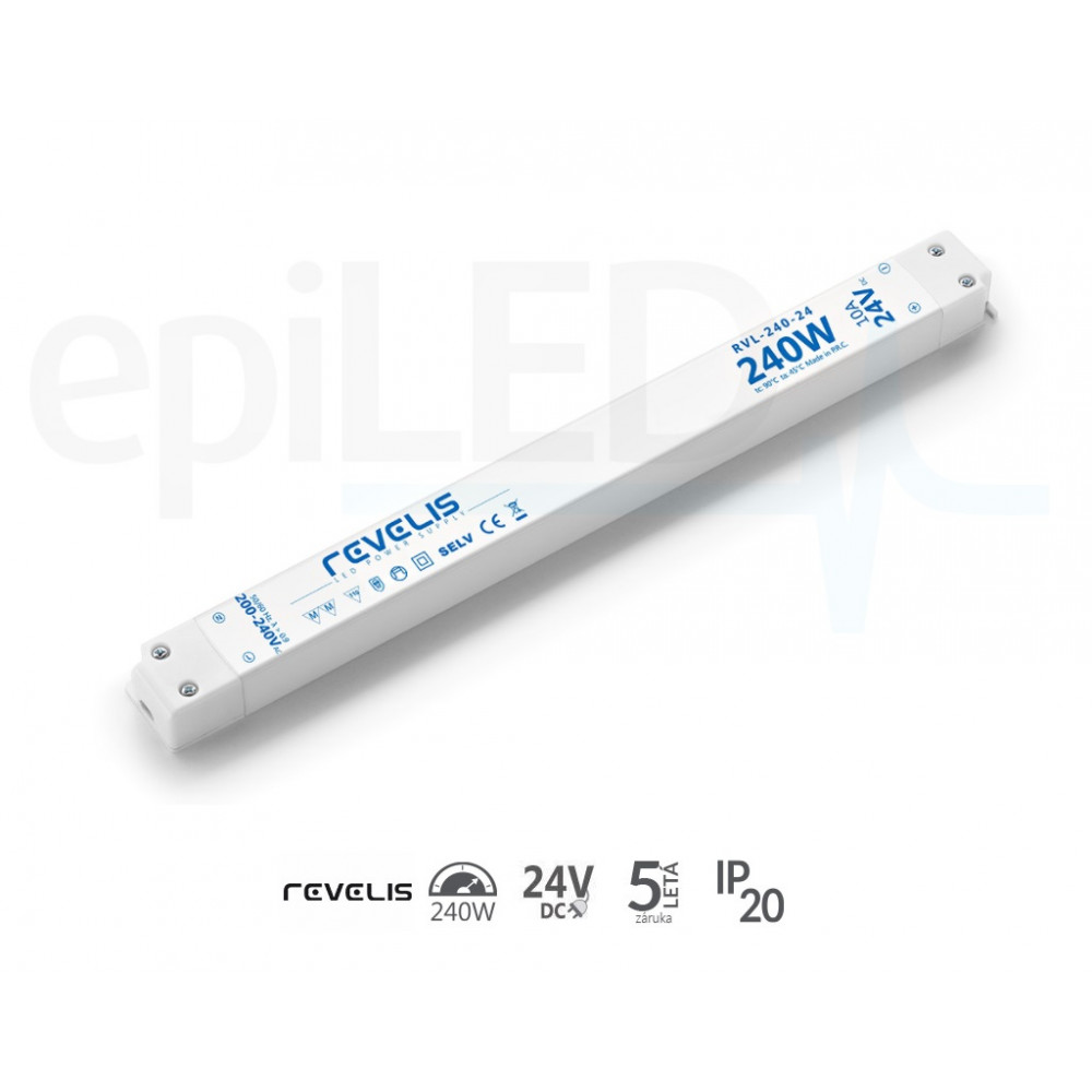 REVELIS - napájací zdroj typ RVL-240-24 – 240W - 24V DC