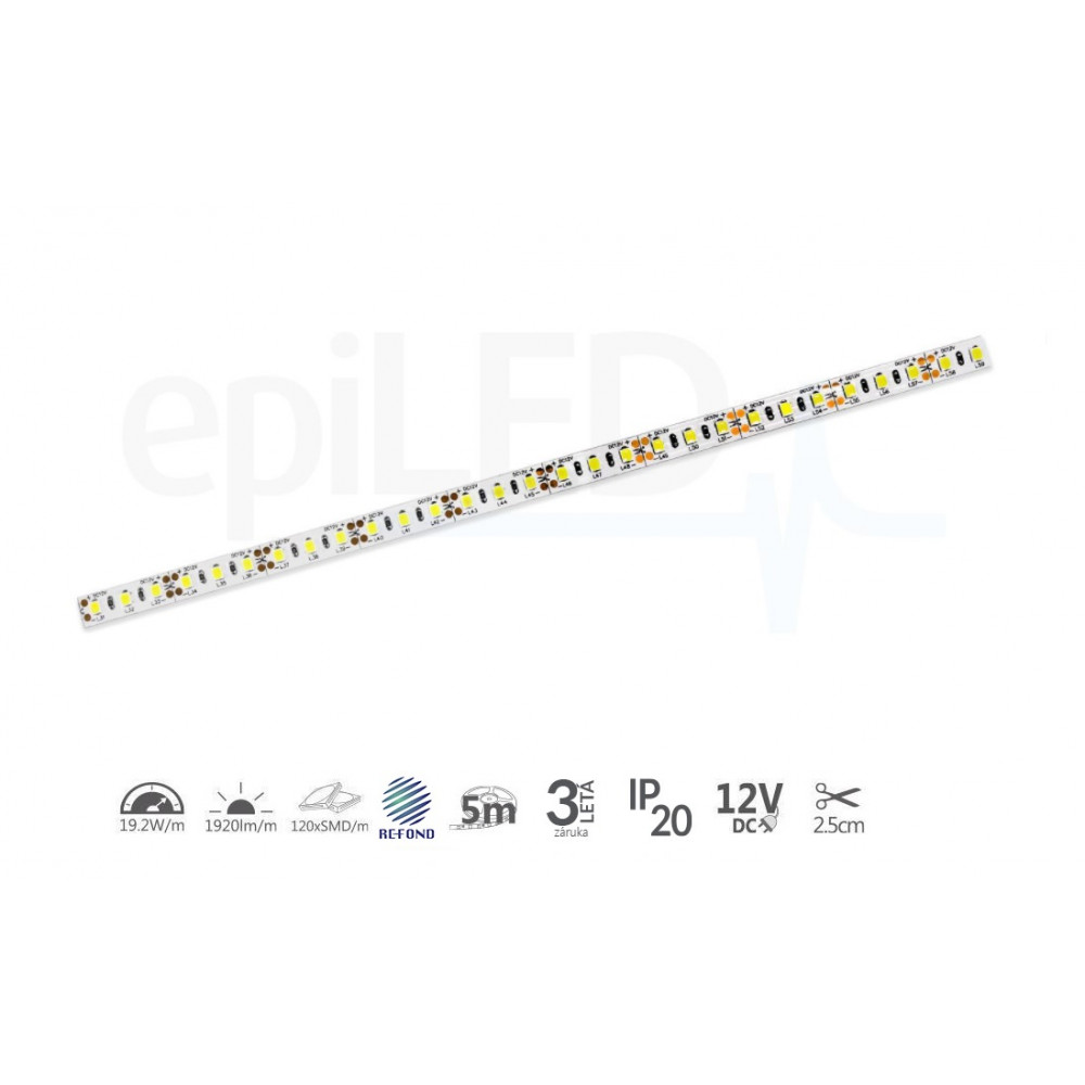 EMPA-120 | 19,2W | 120xLED/m | IP20 - 3000°K (5m)