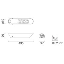 ROSA - Svietidlo ISKRA LED, anodizácia inox-čierna