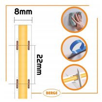 BERGE LED pásik COB Neon 12V - 480D - 9W/m - IP20 - 1m - 990lm - teplá farba