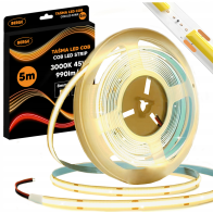 BERGE LED pásik COB Neon 12V - 480D - 9W/m - IP20 - 5m - 990lm - teplá farba