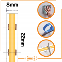 BERGE LED pásik COB Neon 12V - 480D - 9W/m - IP20 - 990lm - 5m - neutrálna farba