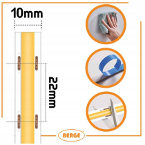 BERGE LED pásik COB Neon 12V - 528D - 15W/m - IP20 - 1650lm - 1m - teplá farba