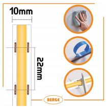 BERGE LED pásik COB Neon 12V - 528D - 15W/m - IP20 - 5m - 1650lm - teplá farba